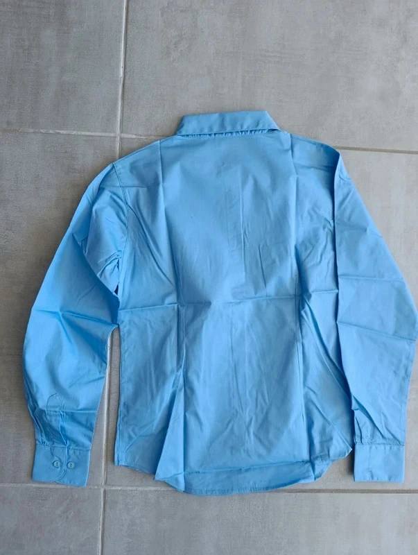 Herenoverhemd lichtblauw met lange mouwen S – Workwear – katoen polyester – photo 6